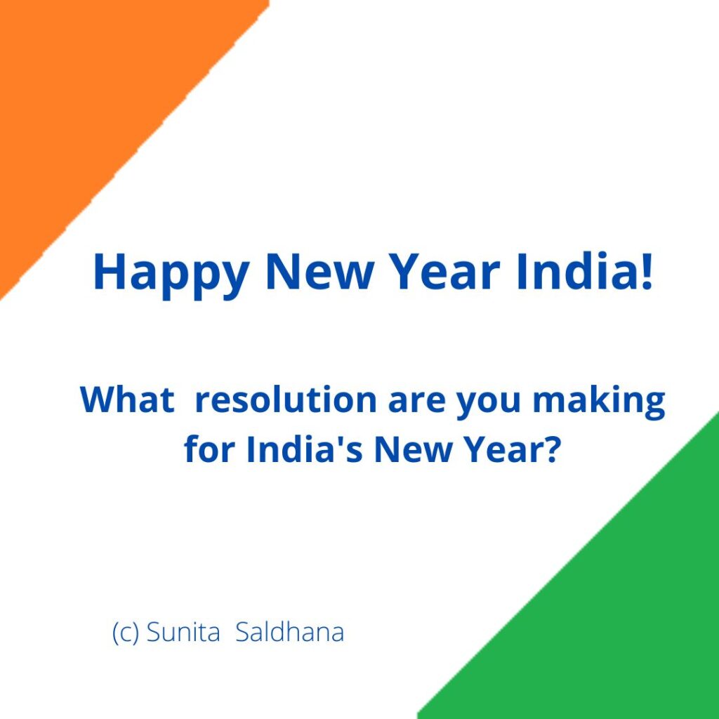 Happy New Year India! Sunita Saldhana